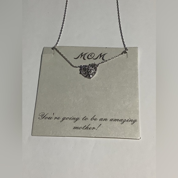 Mom Heart Necklace Sliver Necklace - Picture 1 of 9